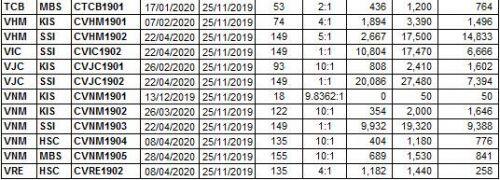 Thị trường chứng quyền Tuần 25-29/11/2019: Vẫn chưa thể thoát khỏi sắc đỏ