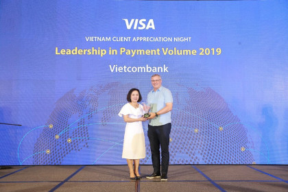 Tổ chức thẻ quốc tế Visa vinh danh Vietcombank là Ngân hàng dẫn đầu 6 hạng mục