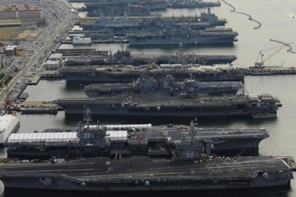 Hơn một nửa hạm đội tàu sân bay Mỹ phải "nằm cảng"
