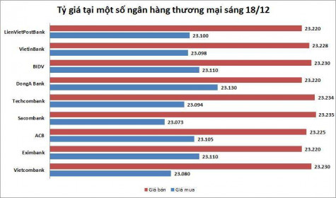 Tỷ giá ngày 18/12: Nối dài chuỗi ổn định