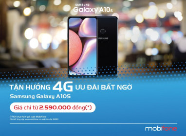 Sở hữu Samsung Galaxy A10s với giá chỉ từ 2.590.000 kèm ưu đãi data 4G cả ngày