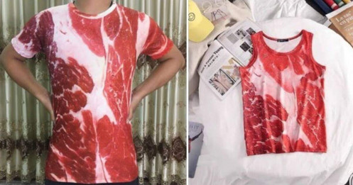 "Sốt xình xịch" với mẫu áo in hình thịt lợn: Nhiều bạn trẻ lật tung các cửa hàng tìm mua