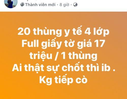 Khẩu trang “chợ mạng” gần 400.000 đồng/hộp, lừa lọc nhau... “giật tiền cọc”