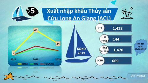 Tỷ suất sinh lợi của các doanh nghiệp thủy sản năm 2019