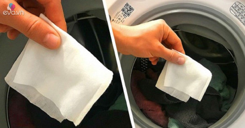 Lấy 2 tờ giấy ướt cho vào máy giặt, hiệu quả bất ngờ mẹ nào cũng nên học theo