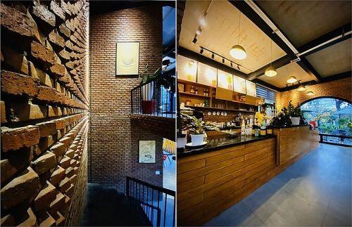 Ngôi nhà kết hợp quán cafe đẹp lạ nhờ nghệ thuật xếp gạch gây mê