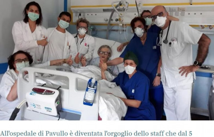 Cụ bà 96 tuổi chiến thắng bệnh COVID-19 tại Ý
