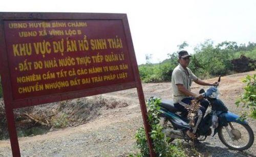 Thu hồi dự án Khu sinh thái văn hóa hồ Vĩnh Lộc, 3 sở ngành bị kiểm điểm