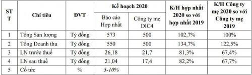 DC4: Kế hoạch lãi sau thuế 2020 giảm 18%, nâng vốn lên 320 tỷ đồng