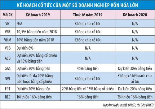 Doanh nghiệp lớn phân hóa trong quyết sách về cổ tức