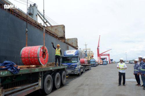 50.000 tấn thép xuất khẩu sau COVID-19 từ cảng của 'Bầu Thắng'