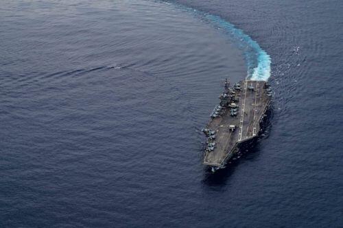 Cận cảnh tàu sân bay Mỹ tập trận ở Biển Đông