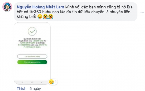 Lập shop trên Facebook, khách chuyển khoản xong là mất hút