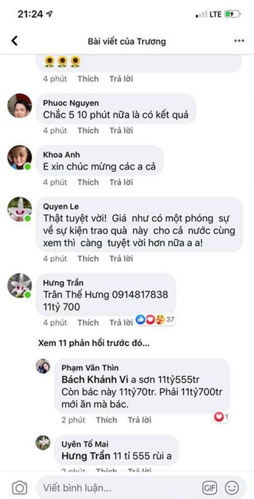 Xôn xao đấu giá online mầm lan huyền thoại Bướm Đại Ngàn 11,7 tỷ