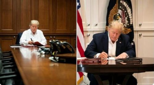Nghi vấn ông Trump dựng cảnh làm việc, giấu kết quả xét nghiệm nhanh COVID-19