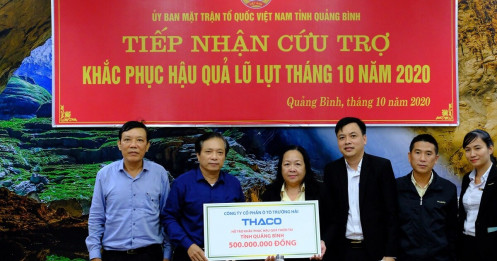 Thaco ủng hộ đồng bào bị lũ lụt 3 tỷ đồng