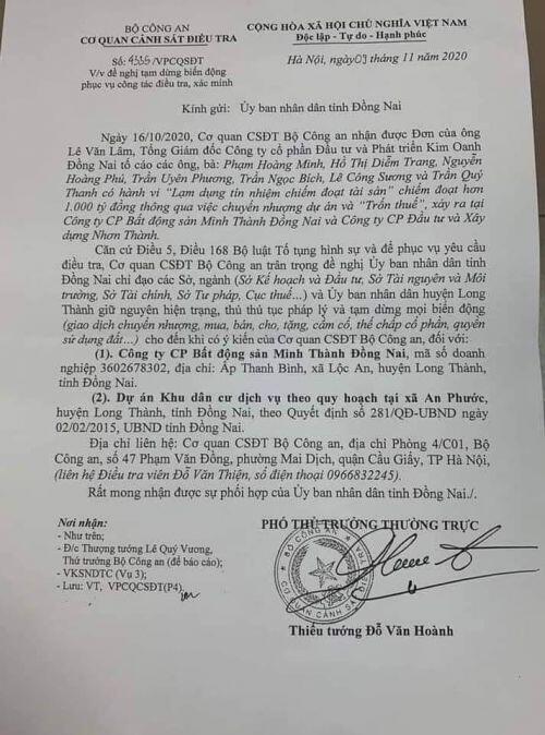 Bộ Công an điều tra đơn tố cáo ông Trần Quý Thanh