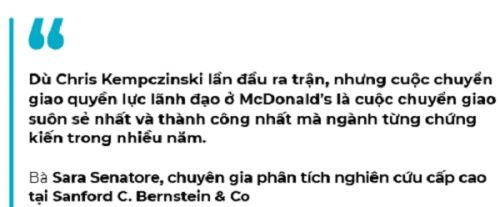 McDonald’s hái quả ngọt