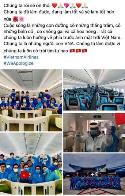 Sau Vietnam Airlines, hàng loạt tiếp viên của hãng treo hashtag xin lỗi