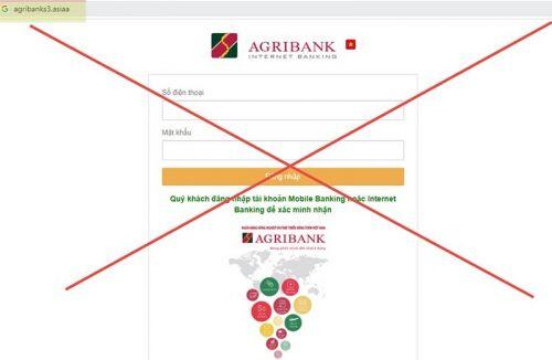 Xuất hiện trang web giả mạo Agribank để lừa đảo