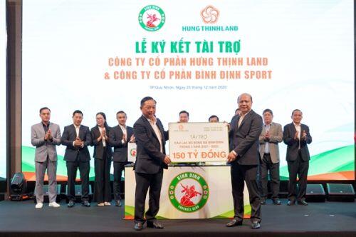 Topenland và Hưng Thịnh Land tài trợ 300 tỉ cho CLB bóng đá Topenland Bình Định trong 3 mùa giải V.League 2021 - 2023