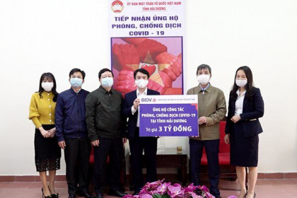 BIDV ủng hộ 4 tỉ đồng phòng chống dịch ở Hải Dương, Quảng Ninh