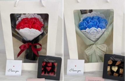 Cửa hiệu bán hoa, chocolate mở cửa xuyên Tết phục vụ Valentine