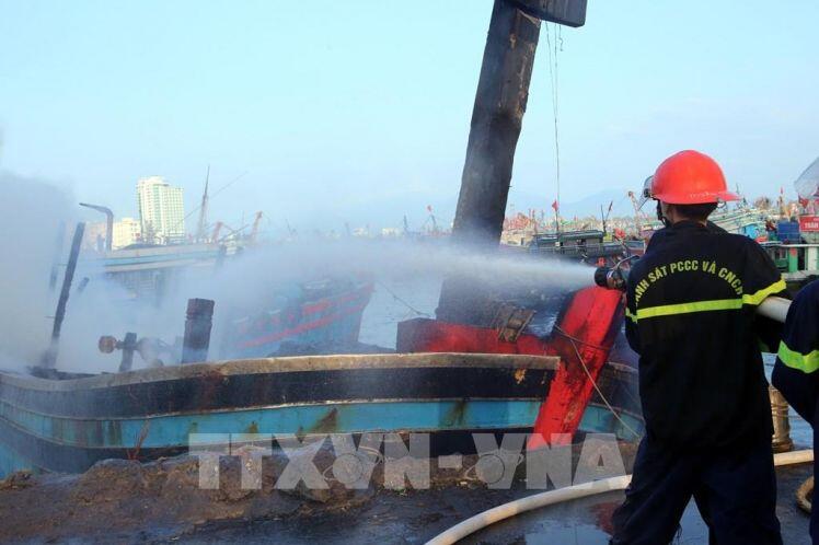Thông tin tiếp tục về vụ cháy 3 tàu cá tại Âu thuyền Thọ Quang, Đà Nẵng