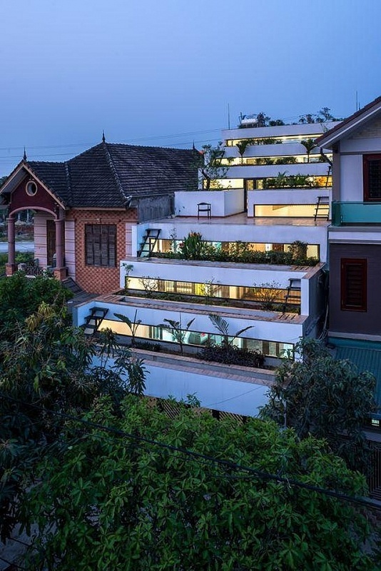 3 căn nhà kiểu ruộng bậc thang ở Việt Nam, ngập sắc xanh ấn tượng