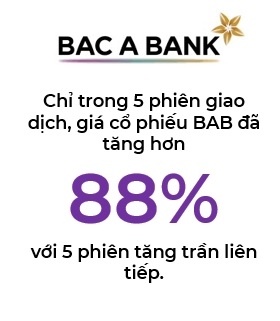 Trên sàn HNX, cổ phiếu của 1 ngân hàng đã tăng trần 5 phiên liên tiếp