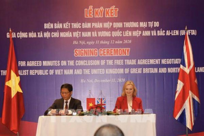 Hiệp định thương mại tự do Việt Nam - Anh sẽ chính thức có hiệu lực từ 1/5