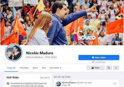Quảng bá ‘liệu pháp chữa Covid-19’, Tổng thống Maduro bị khóa tài khoản Facebook