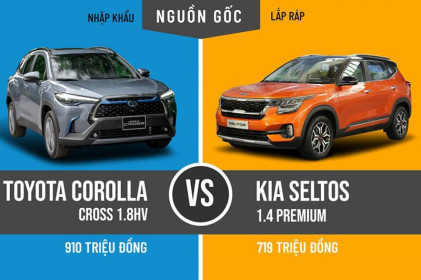 So sánh 2 phiên bản cao nhất của Toyota Corolla Cross và Kia Seltos