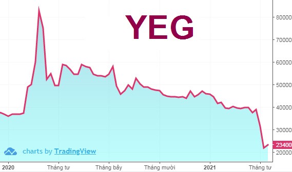 YEG lại báo lỗ nặng trong quý đầu năm 2021