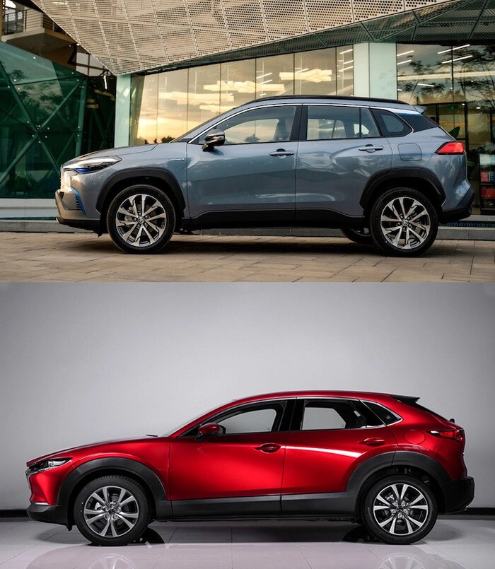 So sánh Toyota Corolla Cross 1.8V với Mazda CX-30 Premium