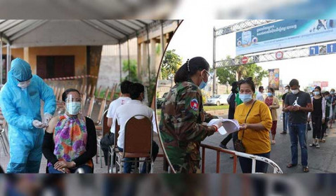 Quân đội triển khai tiêm vaccine cho nửa triệu người Campuchia ở "vùng đỏ"