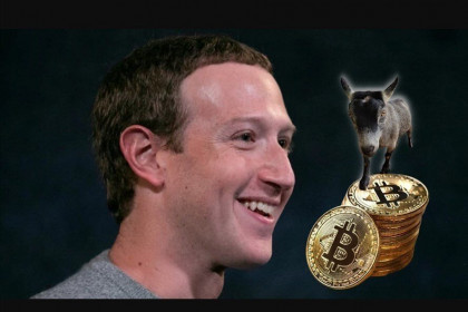 Tỉ phú Mark Zuckerberg và chú dê Bitcoin gây sốt giới đầu tư tiền ảo