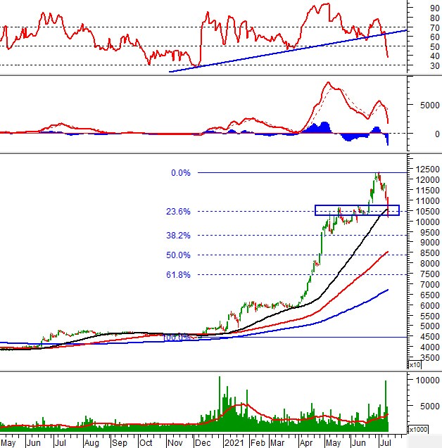 Phân tích kỹ thuật phiên chiều 12/07: VN-Index rơi về gần ngưỡng Fibonacci Retracement 38.2%