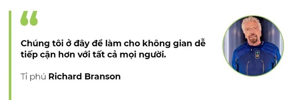 Tỉ phú Richard Branson hoàn thành giấc mơ bay vào vũ trụ