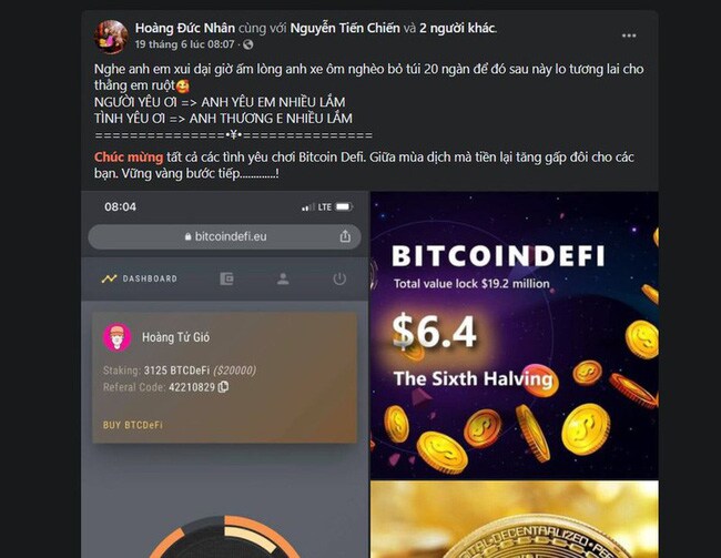 Thủ lĩnh đa cấp tiền số BitcoinDeFi bất ngờ 'mất sóng', DJ nổi tiếng xóa bài đăng quảng cáo
