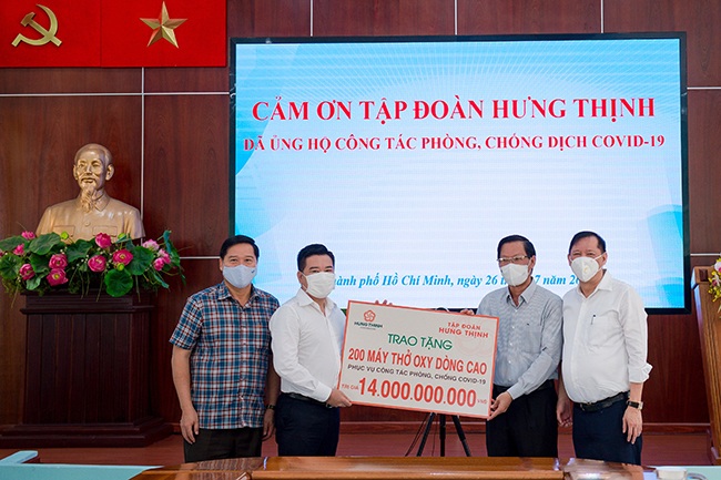 Tập đoàn Hưng Thịnh hỗ trợ hàng trăm tỉ đồng cho TP Hồ Chí Minh chống dịch COVID-19