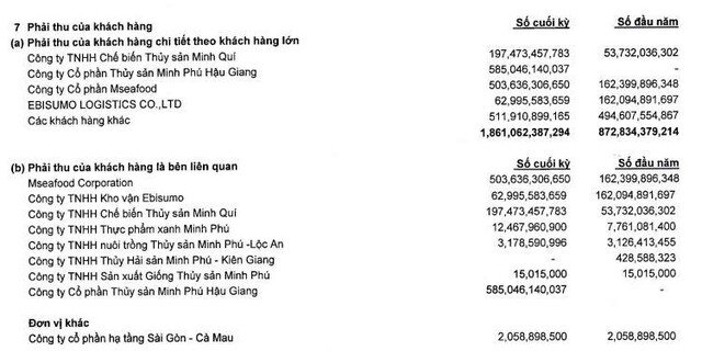 Thủy sản Minh Phú (MPC): 6 tháng đầu năm gia tăng tồn kho và khoản phải thu dẫn tới dòng tiền âm thêm 513,78 tỷ đồng