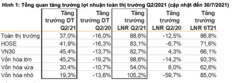 Tăng trưởng lợi nhuận quý 2/2021: Nhóm khai khoáng quán quân, ngân hàng, tài chính đứng thứ mấy?