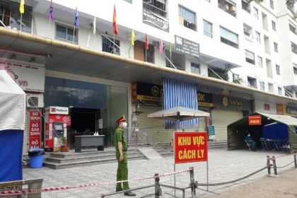 Phong tỏa tòa nhà tòa HH4C, Khu đô thị Linh Đàm do liên quan đến 9 ca dương tính SARS-CoV-2