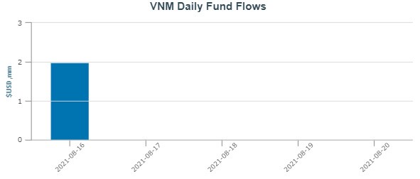 Dòng tiền tiếp tục đổ vào VNM ETF trong tuần giữa tháng 8