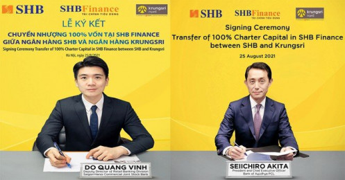 SHB ký thỏa thuận chuyển nhượng 100% vốn tại SHB Finance cho đối tác Nhật Bản