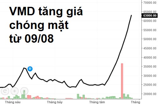 Động lực nào cho đà tăng “chóng mặt” của cổ phiếu VMD?