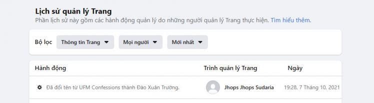 Lỗ hổng của Facebook khiến nhiều fanpage bị đổi tên thành ‘Đào Xuân Trường’