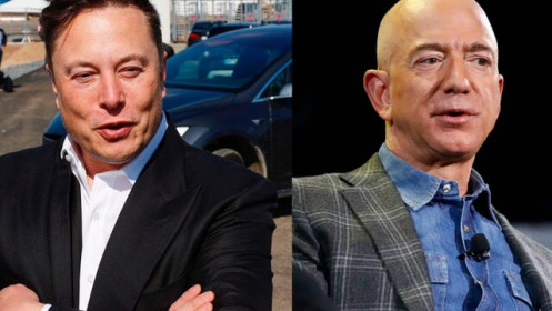 Elon Musk “chế nhạo” Jeff Bezos về vị trí trong xếp hạng tỷ phú