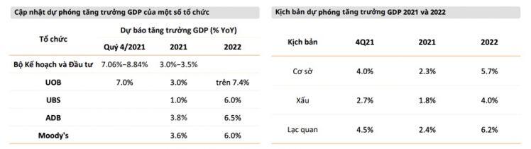 Nhiều công ty chứng khoán bi quan về tăng trưởng kinh tế quý 4/2021